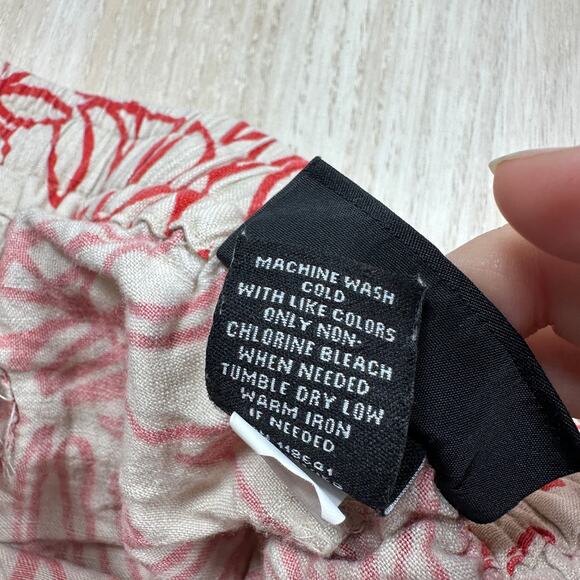 Lane Bryant Drawstring Linen Tropical Leaf Print Resort Wide Leg Pants 18/20 - Picture 11 of 16